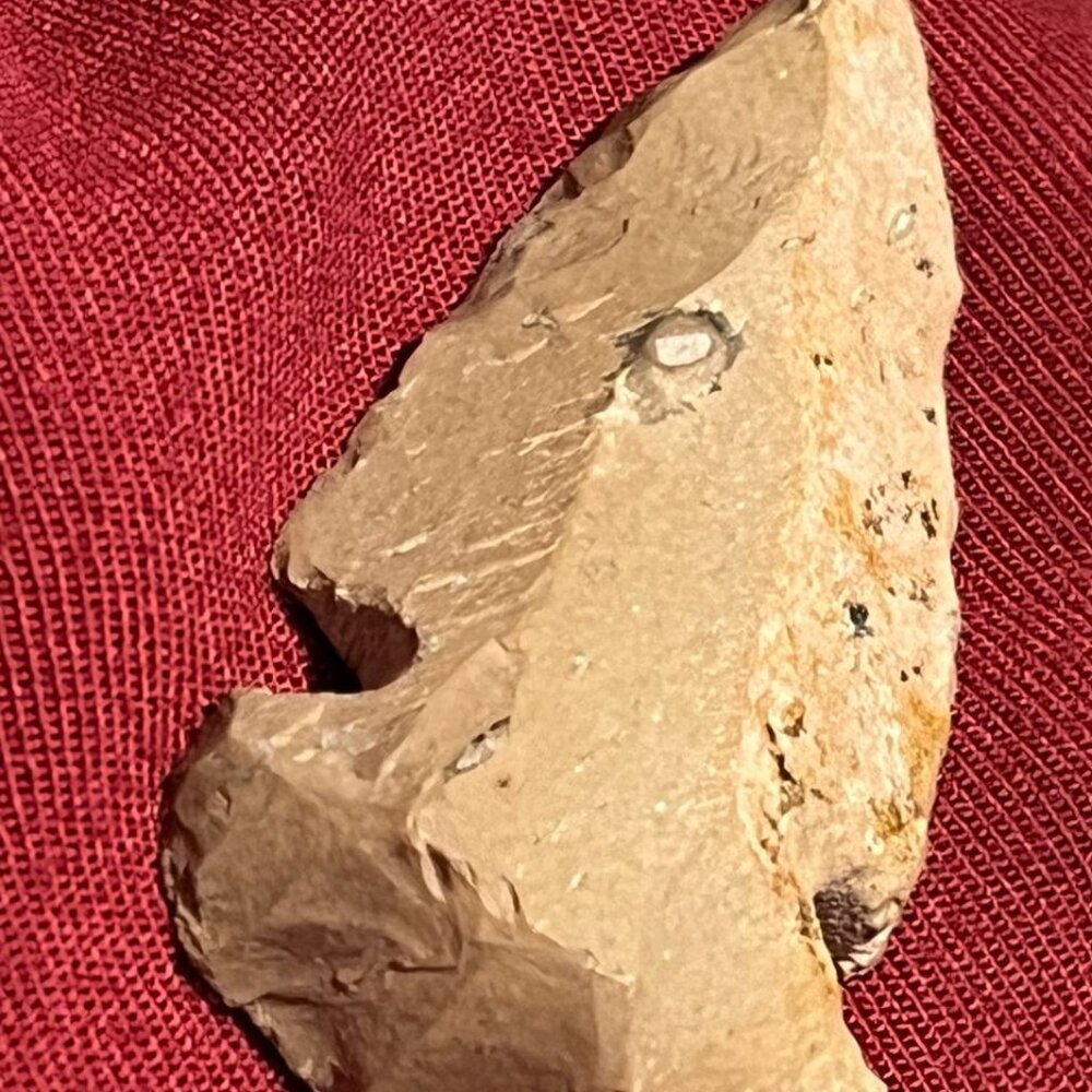 Dovetail Arrowhead ~ Some Flaking ~ American Collectibles ~Artifact ~ Spear Head